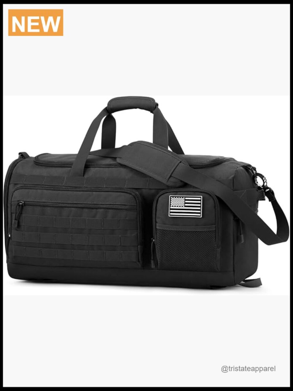3-in-1 Travel Duffle Bag 50L Gym Sports Tactical Backpack Shoe Compartment
